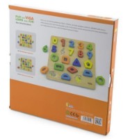 Развивающий набор Viga Block Puzzle-Numbers and Shapes (50119) фото №2 — интернет-магазин Desire.md