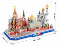 3D пазл-конструктор Cubic Fun City line Moscow (MC266h) фото №5 — интернет-магазин Desire.md