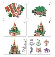 Puzzle 3D-constructor Cubic Fun St. Basils Cathedral (L519h) imaginea #4 — magazin online Desire.md