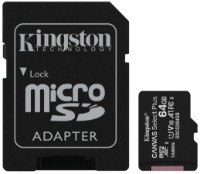 Карта памяти Kingston microSD 64Gb Class10 A1 UHS-I + SD Adapter (SDCS2/64GB) фото №1 — интернет-магазин Desire.md