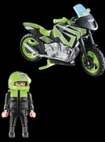 Figura Eroului Playmobil City Life: Motorcycle With Rider (70204)