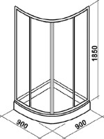 Cabină de duș Aquaform Glass-5 (23362)