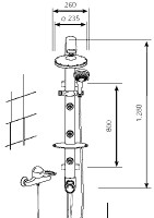 Душевой набор Dusar Rain De lux (39171-025) фото №4 — интернет-магазин Desire.md
