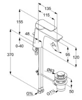 Смеситель для умывальника Kludi Ameo (410230575) фото №2 — интернет-магазин Desire.md
