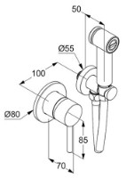Гигиенический душ Kludi Bozz (389980576) фото №2 — интернет-магазин Desire.md