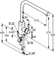 Baterie bucătărie Kludi L-Ine (428190577) imaginea #3 — magazin online Desire.md