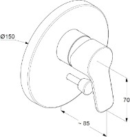 Смеситель для ванны Kludi Pure & Easy (374190565) фото №2 — интернет-магазин Desire.md