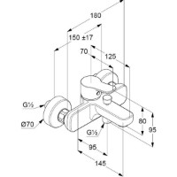 Baterie pentru cadă Kludi Pure & Easy (376810565) imaginea #3 — magazin online Desire.md