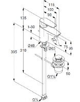 Baterie lavoar Kludi Pure & Solid (343820575) imaginea #2 — magazin online Desire.md