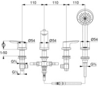 Baterie pentru cadă Kludi Pure & Solid (344230575) imaginea #2 — magazin online Desire.md