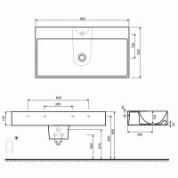 Умывальник Kolo Quattro (K61490-900) фото №2 — интернет-магазин Desire.md