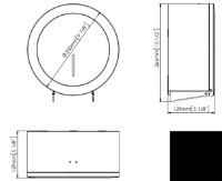 Dispenser hârtie Mediclinics PR2783B Black Epoxy imaginea #2 — magazin online Desire.md