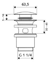 Ventil pentru lavoare Schell  020000699 (PUSH OPEN) imaginea #2 — magazin online Desire.md