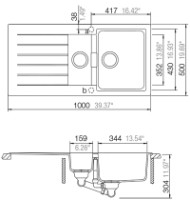 Chiuvetă de bucătărie Schock Primus D-150 Alpina