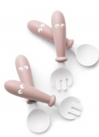 Set lingurite si furculite BabyBjorn Powder Pink (073064A)