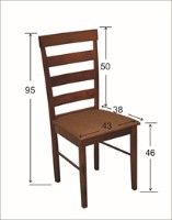 Scaun Evelin Gloria Burnish Oak Brown 789 imaginea #2 — magazin online Desire.md