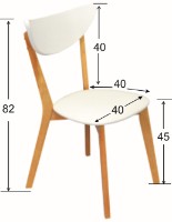 Стул Evelin Cameroon White+Bella Beech PV White фото №5 — интернет-магазин Desire.md