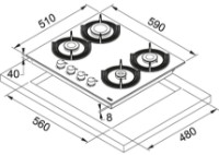 Газовая панель Franke FHMF 604 4G C OY фото №2 — интернет-магазин Desire.md
