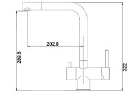 Baterie bucătărie Fabiano FKM 31.7 SS Antracit imaginea #2 — magazin online Desire.md