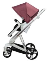 Carucior Bebumi Space White Eco 2in1 Cabardine Pink imaginea #4 — magazin online Desire.md