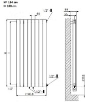 Radiator Radex Orion-S HB-R35S102 (408x1838) imaginea #2 — magazin online Desire.md