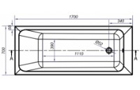Cadă de baie Cersanit Blissa 170 (S301-140)+Suport imaginea #3 — magazin online Desire.md