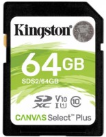 Карта памяти Kingston SDXC 64Gb Class 10 UHS-I U1 (SDS2/64GB) фото №1 — интернет-магазин Desire.md