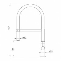 Смеситель для кухни Aquasanita Helika 2003-001 Hrome фото №2 — интернет-магазин Desire.md