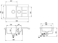 Кухонная мойка Aquasanita Helika Tesa SQT151 Ora фото №2 — интернет-магазин Desire.md
