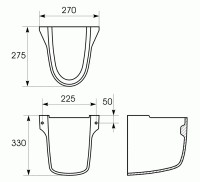 Piedestal lavoar Cersanit President (K08-012) imaginea #3 — magazin online Desire.md