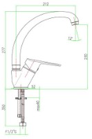 Смеситель для кухни Fiore Kyro (86CR4310) фото №2 — интернет-магазин Desire.md