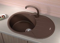 Кухонная мойка Florentina Lotos-780 Cappuccino (20.295.С0780.306) фото №2 — интернет-магазин Desire.md