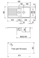 Chiuvetă de bucătărie Plados Atlantic PL0991 UM41 Aluminium imaginea #2 — magazin online Desire.md