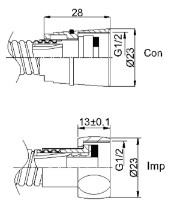 Душевой шланг Rubineta Con/Imp (600032) фото №2 — интернет-магазин Desire.md