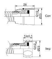 Furtun de duș Rubineta Con/Imp (600059B) imaginea #2 — magazin online Desire.md