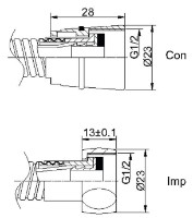 Душевой шланг Rubineta Con/Imp (600060B) фото №2 — интернет-магазин Desire.md