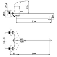 Baterie pentru cadă Rubineta P-11/C Star (P11CK01) imaginea #2 — magazin online Desire.md