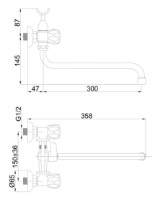 Baterie pentru cadă Rubineta R-1 Globo K (R1SK02) imaginea #2 — magazin online Desire.md