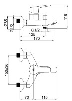 Baterie pentru cadă Rubineta UNO-10 WT (N10071) imaginea #2 — magazin online Desire.md