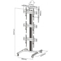 Suport TV de podea Reflecta 55T 45-55" 600x400mm imaginea #2 — magazin online Desire.md