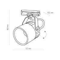 Corp de iluminat cu sina Tk-Lighting Tracer 4145 Black imaginea #3 — magazin online Desire.md
