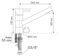 Смеситель для кухни Plados Flo30 UG55 Sahara фото №2 — интернет-магазин Desire.md