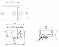 Chiuvetă de bucătărie Aquasanita Helika Tesa SQT150 Cerrus imaginea #2 — magazin online Desire.md