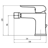 Baterie pentru bideu Ferro Tina 38011.1  imaginea #2 — magazin online Desire.md