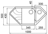 Кухонная мойка Elleci Ego 59 Antracite (LGECOR59) фото №2 — интернет-магазин Desire.md