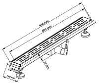 Трап для душа Gehler Rainforest G026 (600x70) фото №2 — интернет-магазин Desire.md