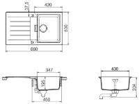 Chiuvetă de bucătărie Schock Primus D-100 Onyx imaginea #3 — magazin online Desire.md