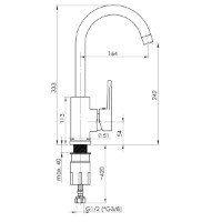 Baterie bucătărie Rubineta Axe-33 BK (AX30068) imaginea #3 — magazin online Desire.md