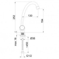 Смеситель для кухни Rubineta C-8 Cross (C8J006) фото №2 — интернет-магазин Desire.md