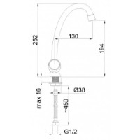 Смеситель для кухни Rubineta R-8 Globo (R8J002) фото №2 — интернет-магазин Desire.md